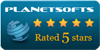 5 Stars award on Planetsofts